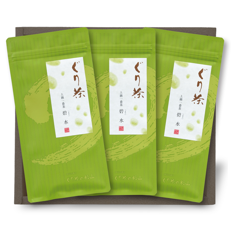 ぐり茶 上級一番茶　碧水三本セット